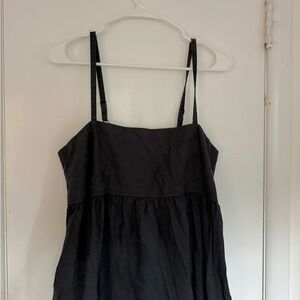 Uniqlo black a-line babydoll dress